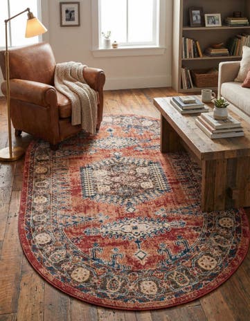 Terracotta Arcadia Oval Rug