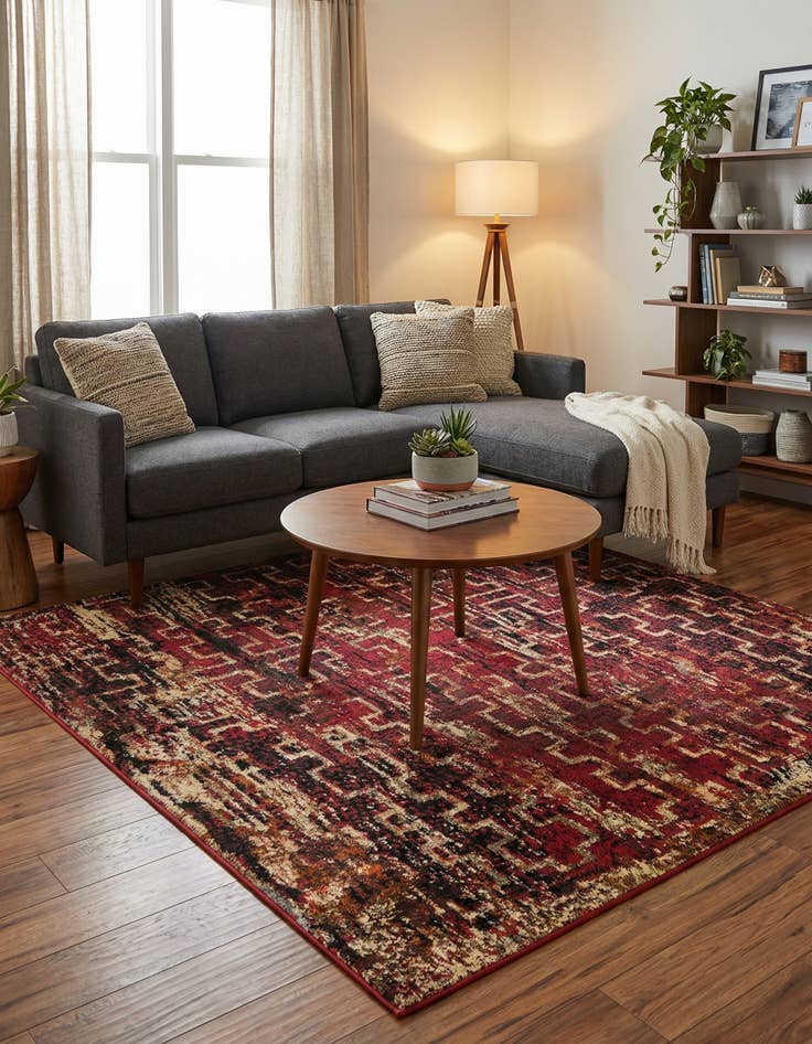 Detail image of 5' 3 x 5' 3 Saturn Square Rug