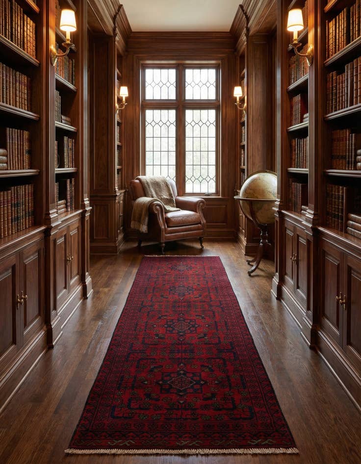 Detail image of 2' 7 x 9' 3  Hand Knotted Khal Mohammadi Wool Runner Rug