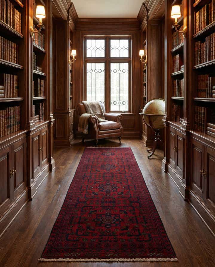 2' 7 x 9' 3 Hand Knotted Khal Mohammadi Wool Runner Rug