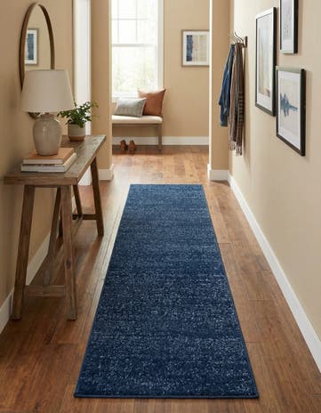Navy Blue Angelica Runner Rug