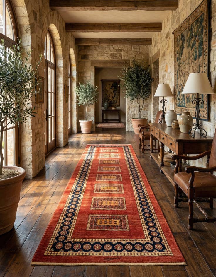 Detail image of 2' 9 x 6' 5 Luribaft Wool Runner Rug