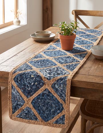1' 2 x 4' 1 Handmade Braided Jute Table Runner Rug