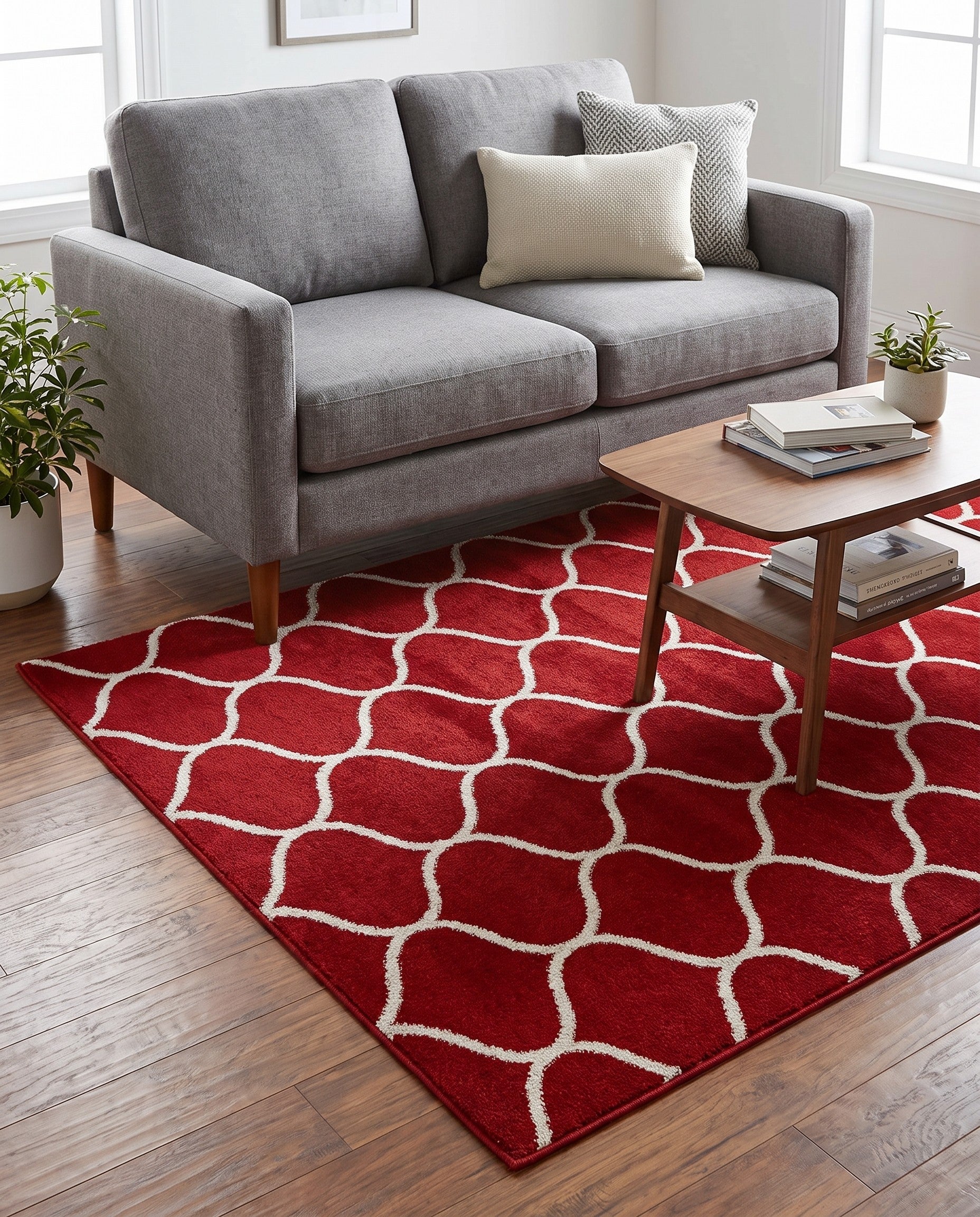 5' 3 x 8' Lattice Frieze Rug