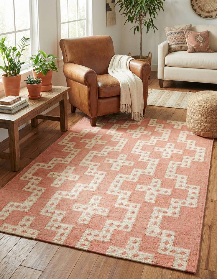 Detail image of  4' 1 x 6' 1  Hand Woven Kilim Wool Rug