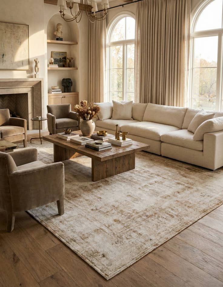 Detail image of 9' 7 x 13'  Hand Knotted Ultra Vintage Persian Wool Rug