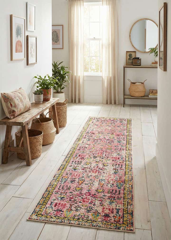 2' 7 x 12' Washable El Paso Runner Rug