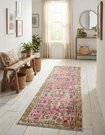 2' 7 x 12' Washable El Paso Runner Rug