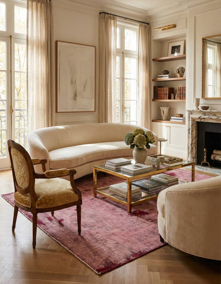 Detail image of 3' 4 x 6' 5  Hand Knotted Ultra Vintage Persian Wool Rug