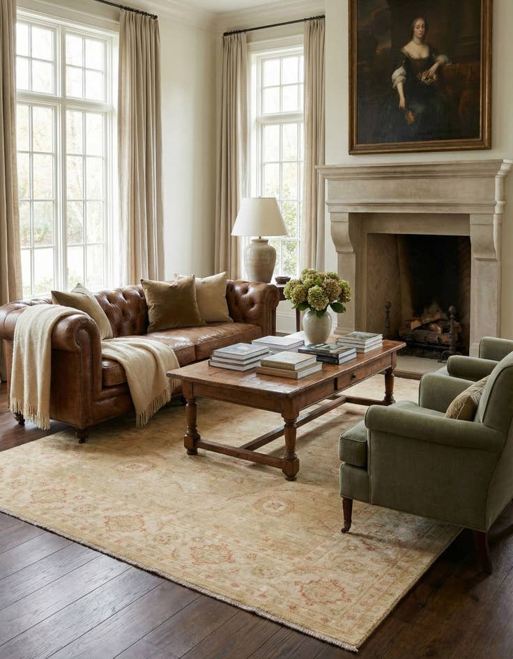 Detail image of 6' 9 x 9' 7  Hand Knotted Peshawar Ziegler Rug