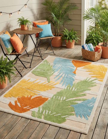 Beige Easy-Clean Aruba Indoor / Outdoor Rug
