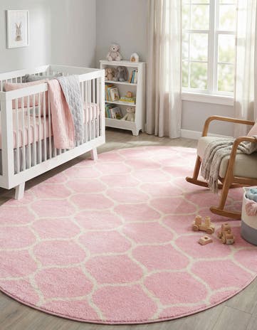 7' 10 x 10' Lattice Frieze Oval Rug