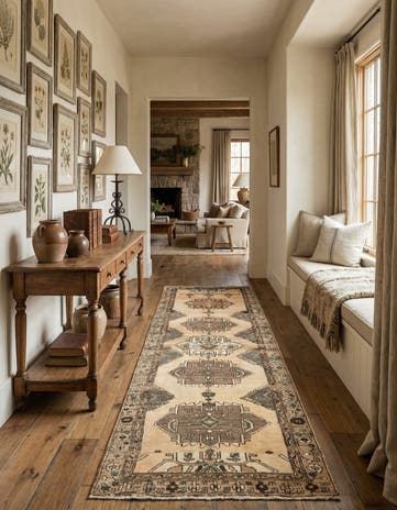3' 1 x 8' 9 Hamedan Runner Rug