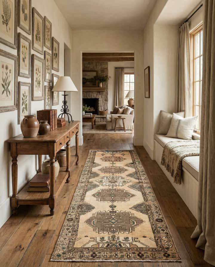 3' 1 x 8' 9 Hamedan Runner Rug