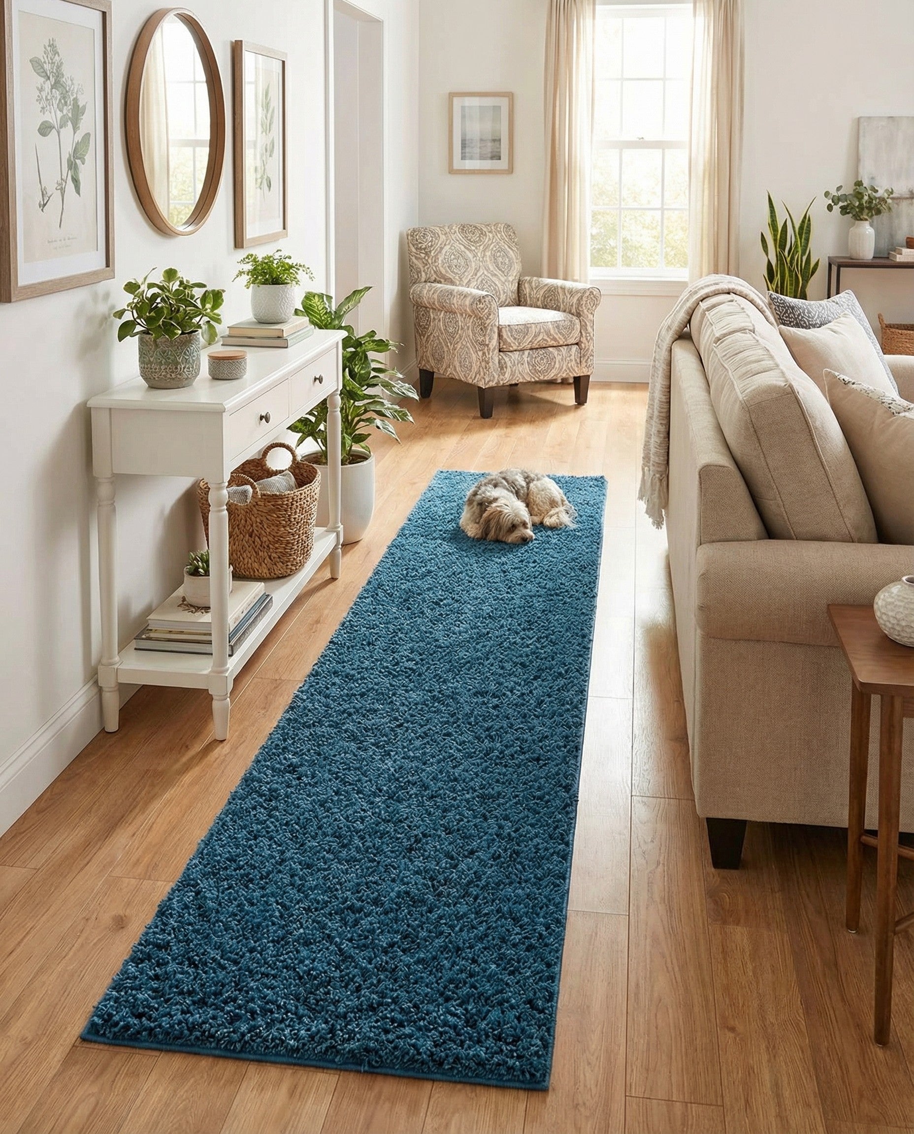  2' 6 x 16' 5 Comfort Solid Shag Runner Rug