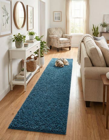 2' 6 x 16' 5 Comfort Solid Shag Runner Rug