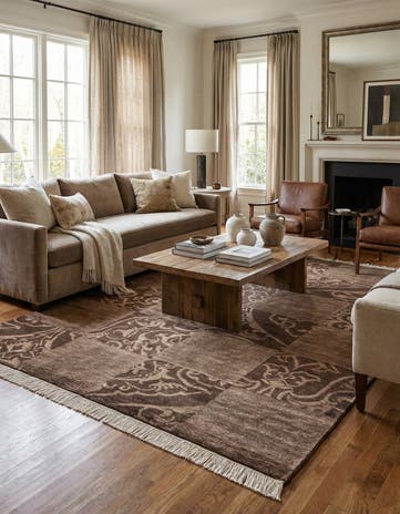 6' 8 x 10' Hand Knotted Darya Wool Rug