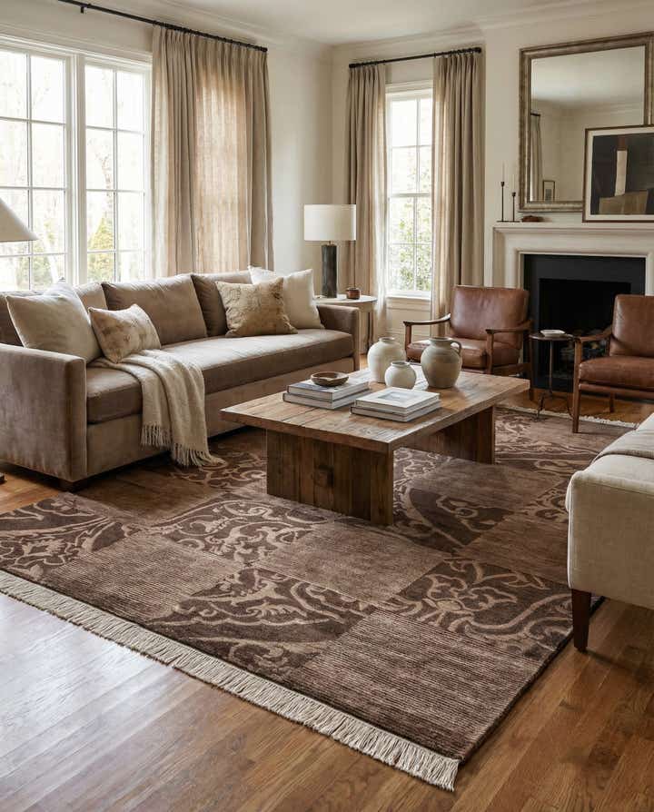 6' 8 x 10' Hand Knotted Darya Wool Rug