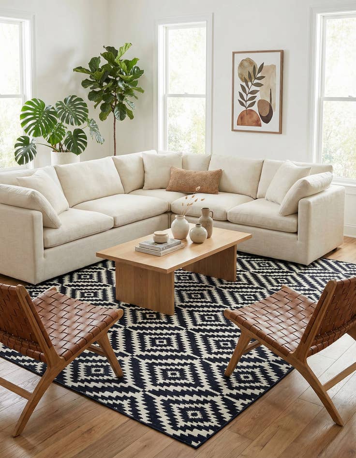 Detail image of 10' x 14'  Washable Sabrina Soto Indoor / Outdoor Rug