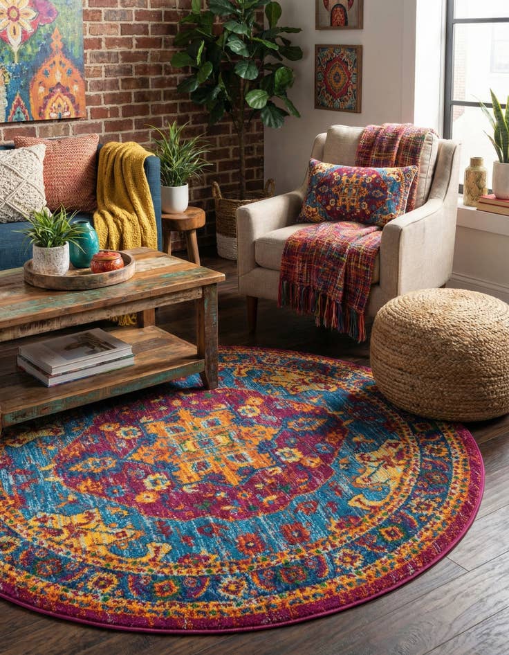 Detail image of  4' x 4' Calypso Round Rug