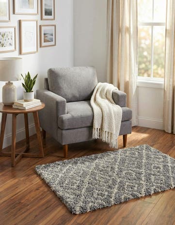 2' x 3' Lattice Shag Rug