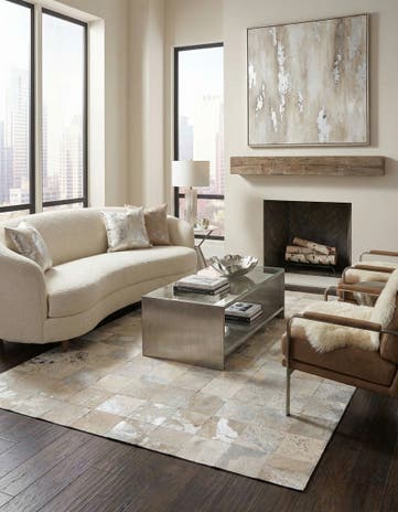 5' 1 x 8' Cowhide Rug