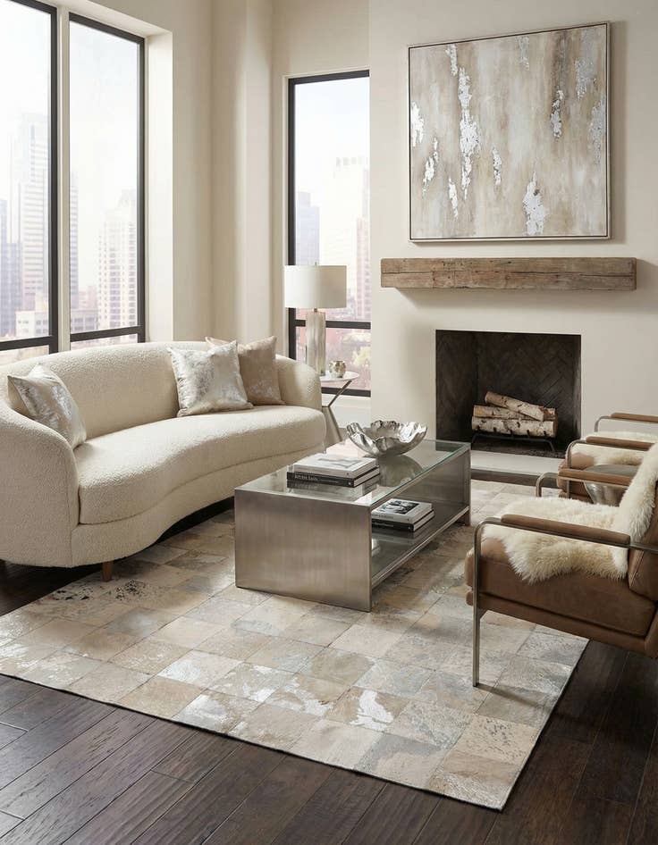 Detail image of 5' 1 x 8' Cowhide Rug