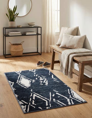 Jill Zarin Navy Blue Uptown Carnegie Hill Rug