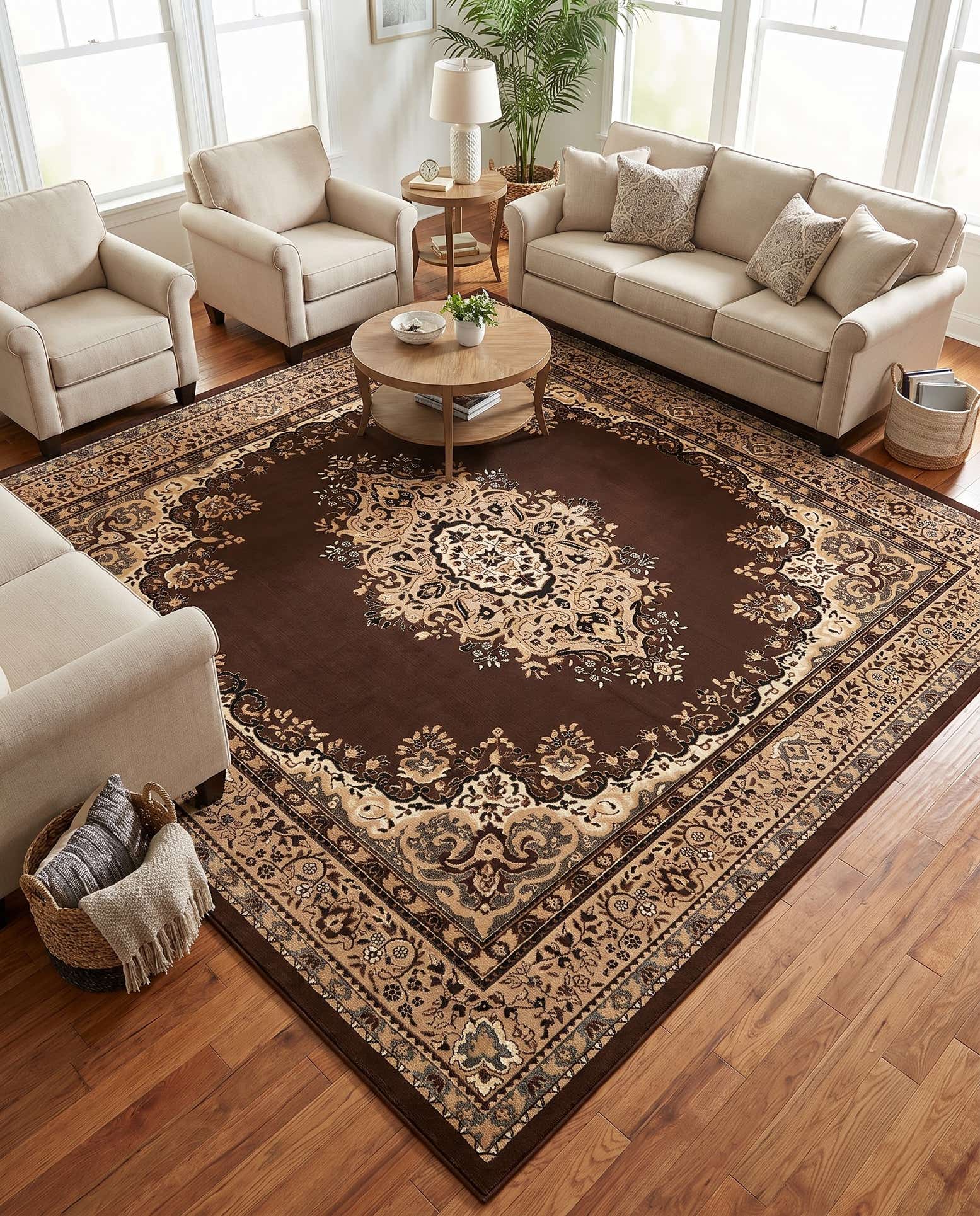10' x 10' Mashad Design Square Rug