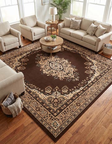 10' x 10' Mashad Design Square Rug