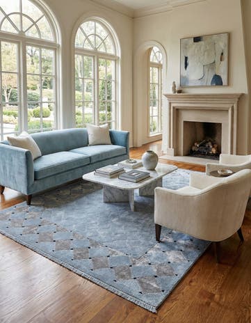 5' 7 x 7' 10 Hand Knotted Darya Wool Rug