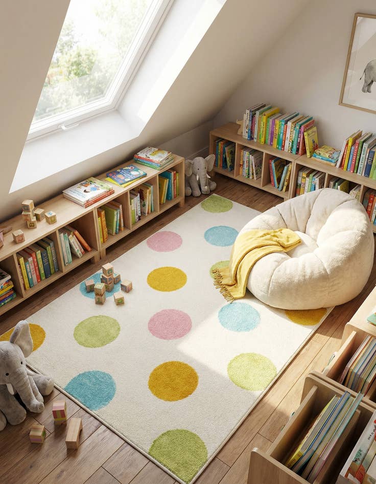 Detail image of  4' x 6' Whimsy Kids Rug