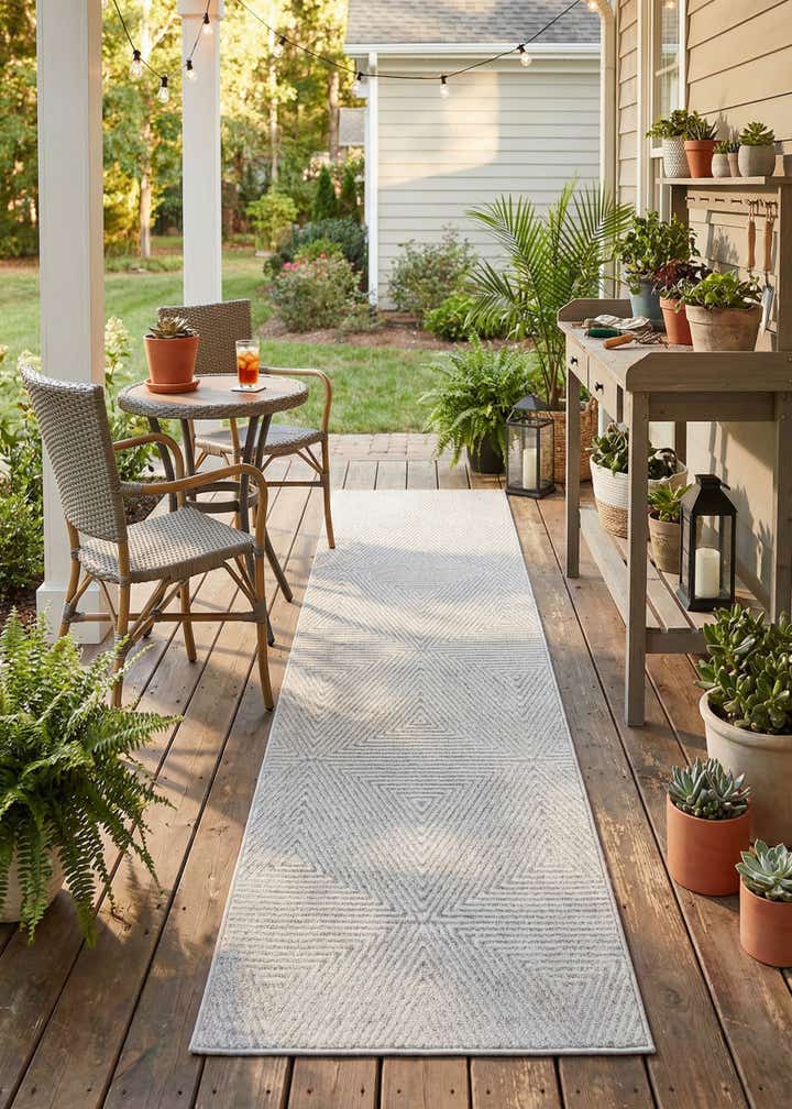 2' 7 x 10' Easy-Clean Sabrina Soto Indoor / Outdoor Runner Rug