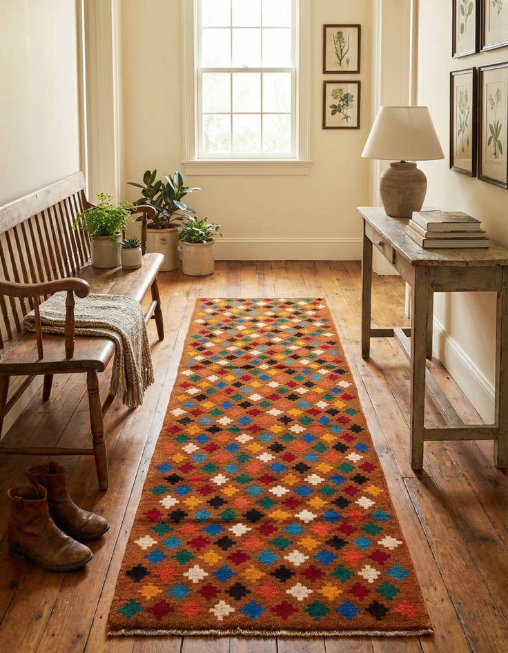 Detail image of  2' 9 x 9' 8  Hand Knotted Balouch Wool Runner Rug