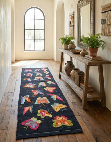 2' 5 x 8' 1 Hand Woven Kilim Suzani Wool Runner Rug