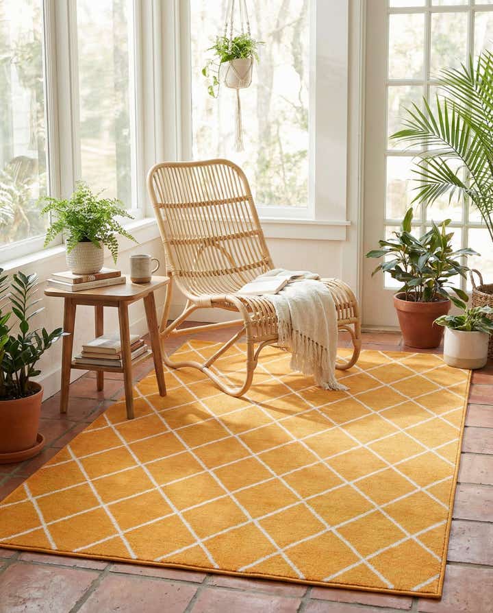 4' x 5' 8 Lattice Trellis Rug