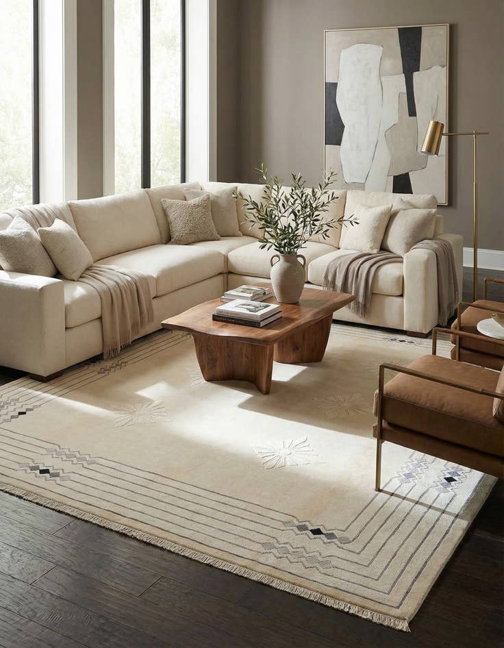 Detail image of 8' x 9' 11  Hand Knotted Darya Wool Rug