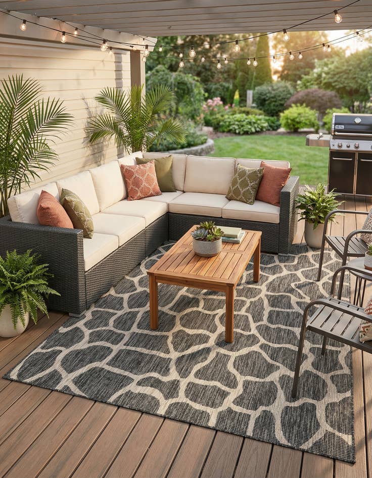 Detail image of 6' x 9'  Washable Safari Indoor / Outdoor Rug