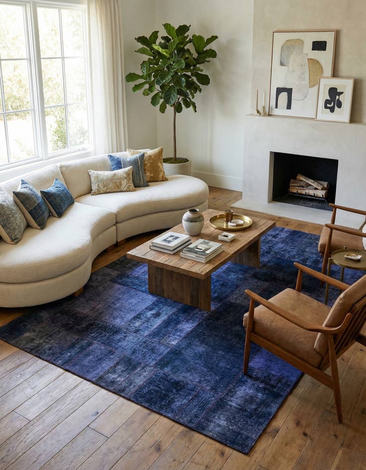 Detail image of  6' 8 x 9' 10  Hand Knotted Ultra Vintage Persian Wool Rug