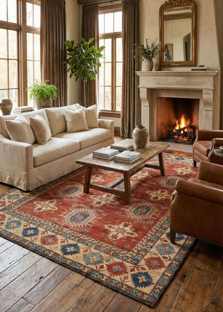 9' x 12' 2 Hand Knotted Ziegler Wool Rug