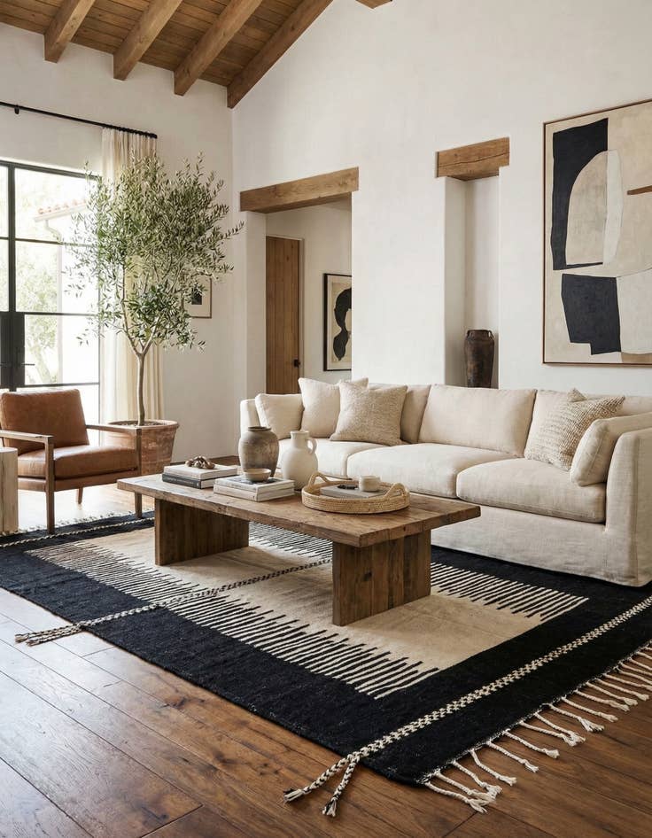 Detail image of 6' 4 x 10' 8  Hand Knotted Moroccan Wool Rug