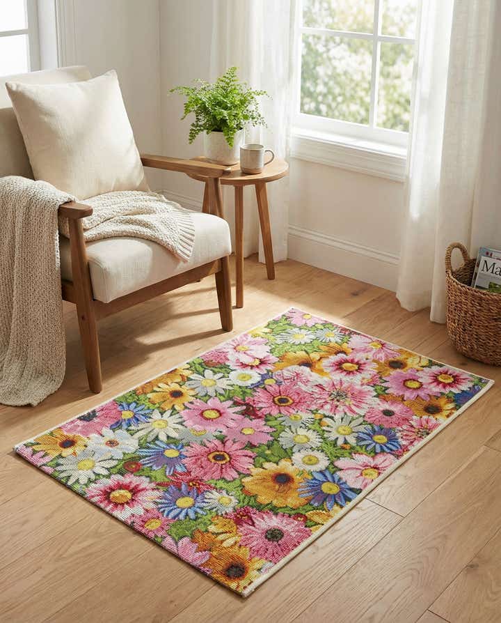 2' x 3' Easy-Clean Botanical Indoor / Outdoor Rug