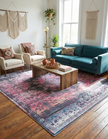 10' 6 x 10' 6 Washable Francesca Square Rug