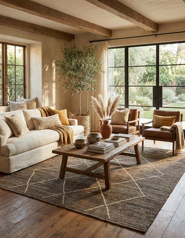 5' x 6' 7 Hand Knotted Moroccan Wool Rug