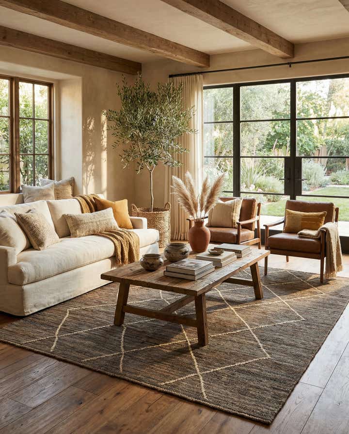 5' x 6' 7 Hand Knotted Moroccan Wool Rug