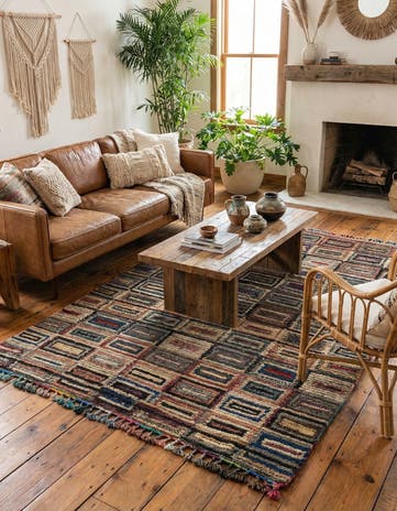 5' 5 x 8' 9 Hand Knotted Moroccan Wool Rug