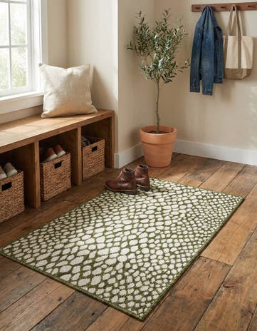 Green Easy-Clean Jill Zarin Cape Town Indoor / Outdoor Rug