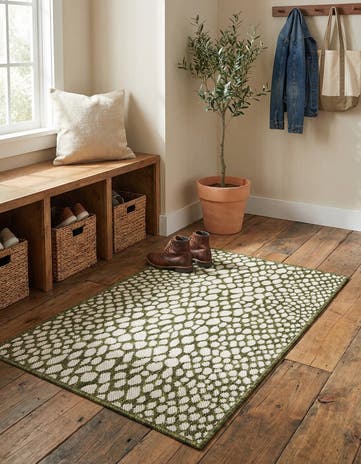Green Easy-Clean Jill Zarin Cape Town Indoor / Outdoor Rug
