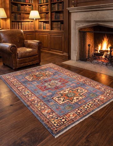 125cm x 175cm Hand Knotted Kazak Rug