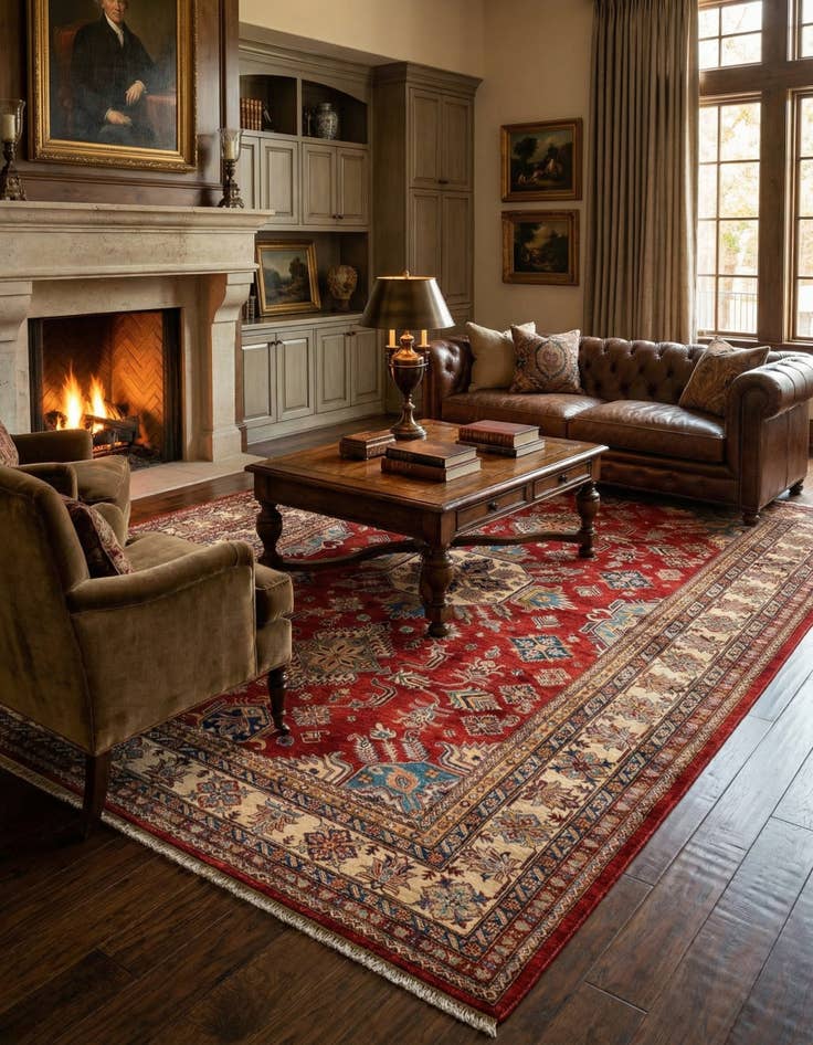 Detail image of 6' 11 x 10' Kazak Wool Rug